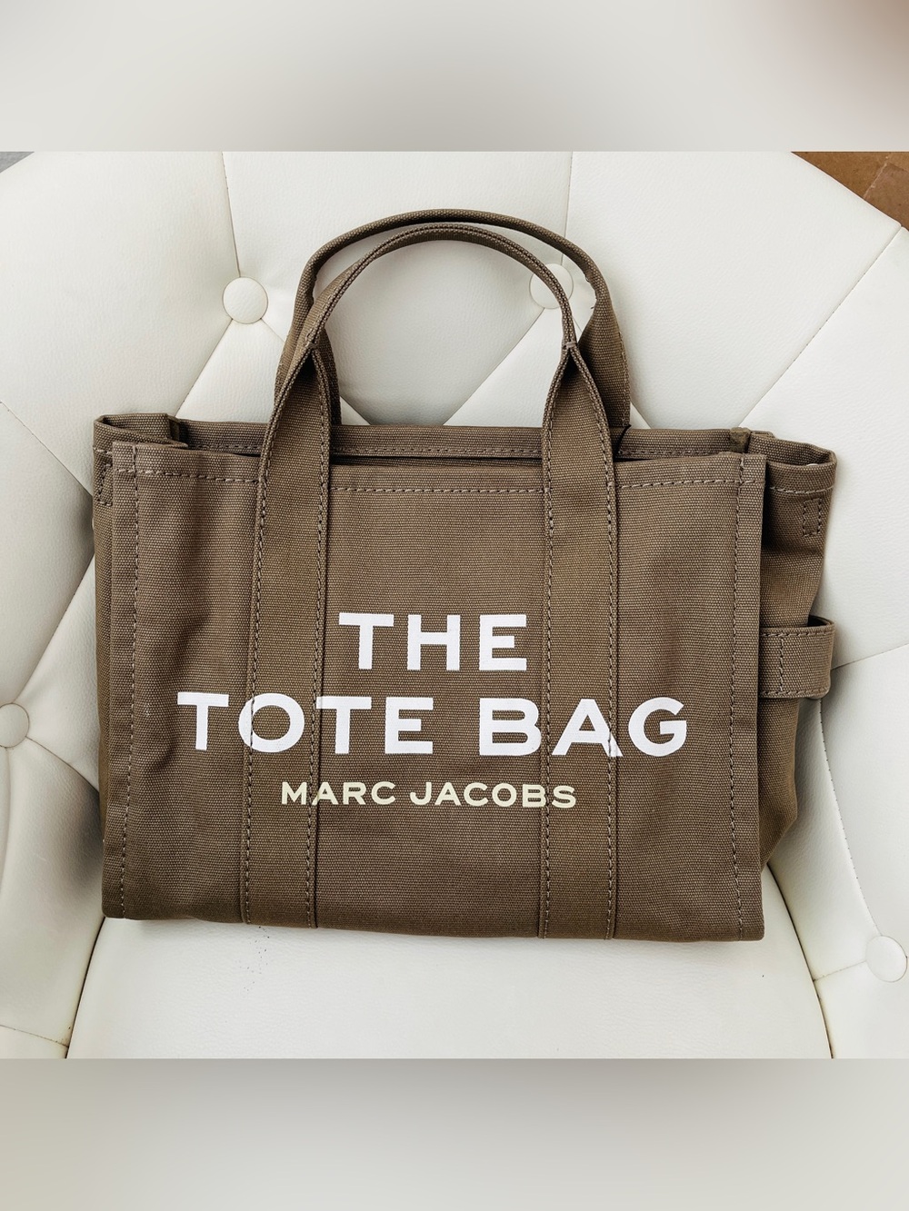 Marc Jacobs The Tote Bag Canvas Medium Slate Green